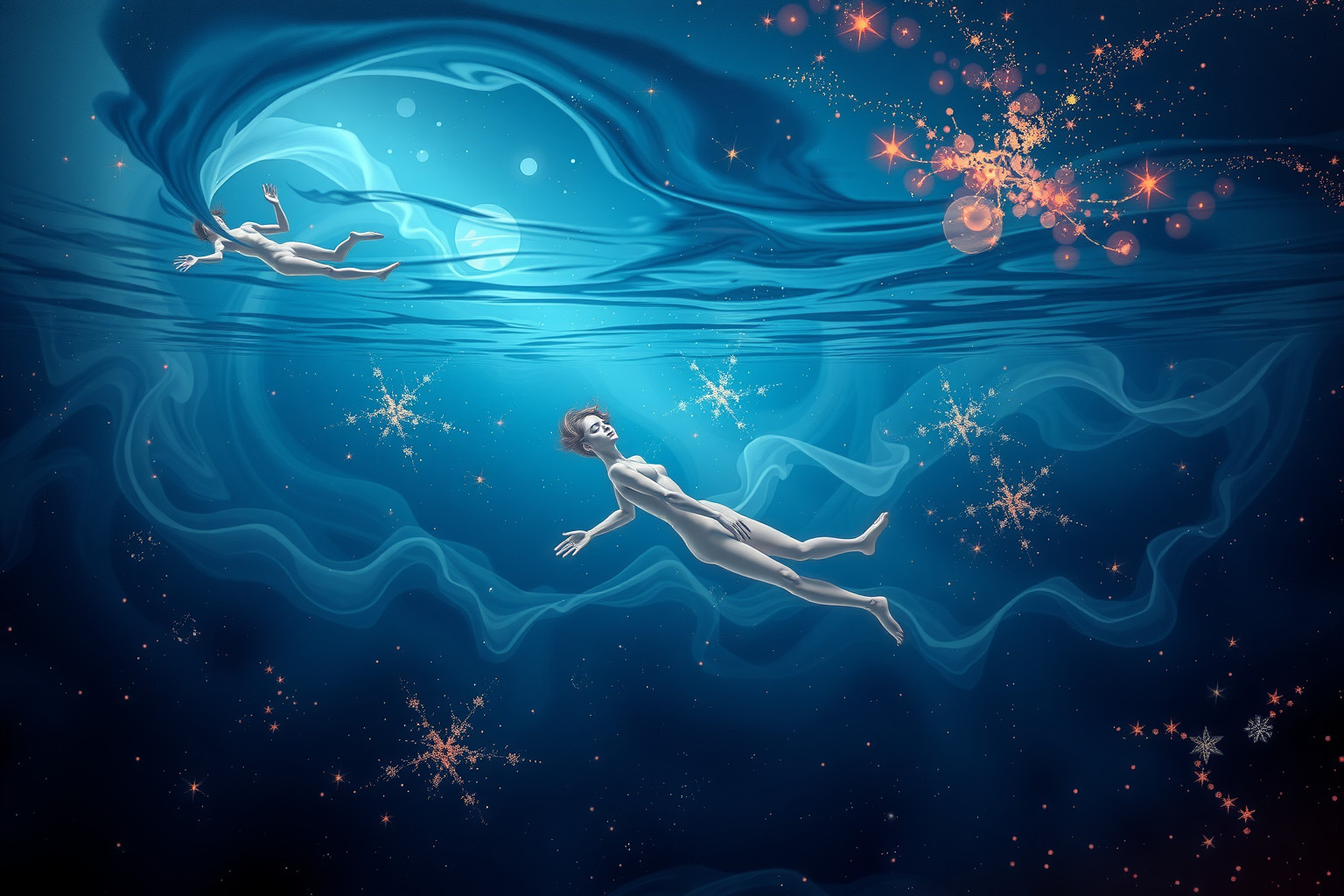 Unter Wasser Gefangen symbolisiert oft tief vergrabene emotionale Blockaden.