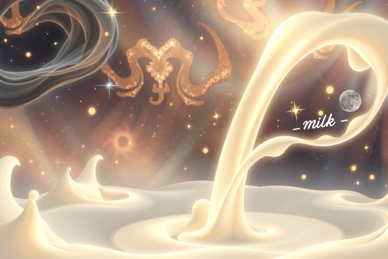 Milch gießen im Traum symbolisiert oft nährende Mutterliebe und Fürsorge.