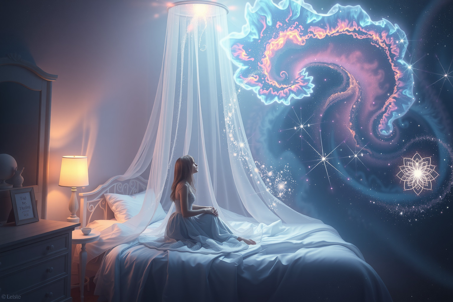 Im Schlafzimmer weinen im Traum symbolisiert oft innere Verarbeitung von Schmerz.