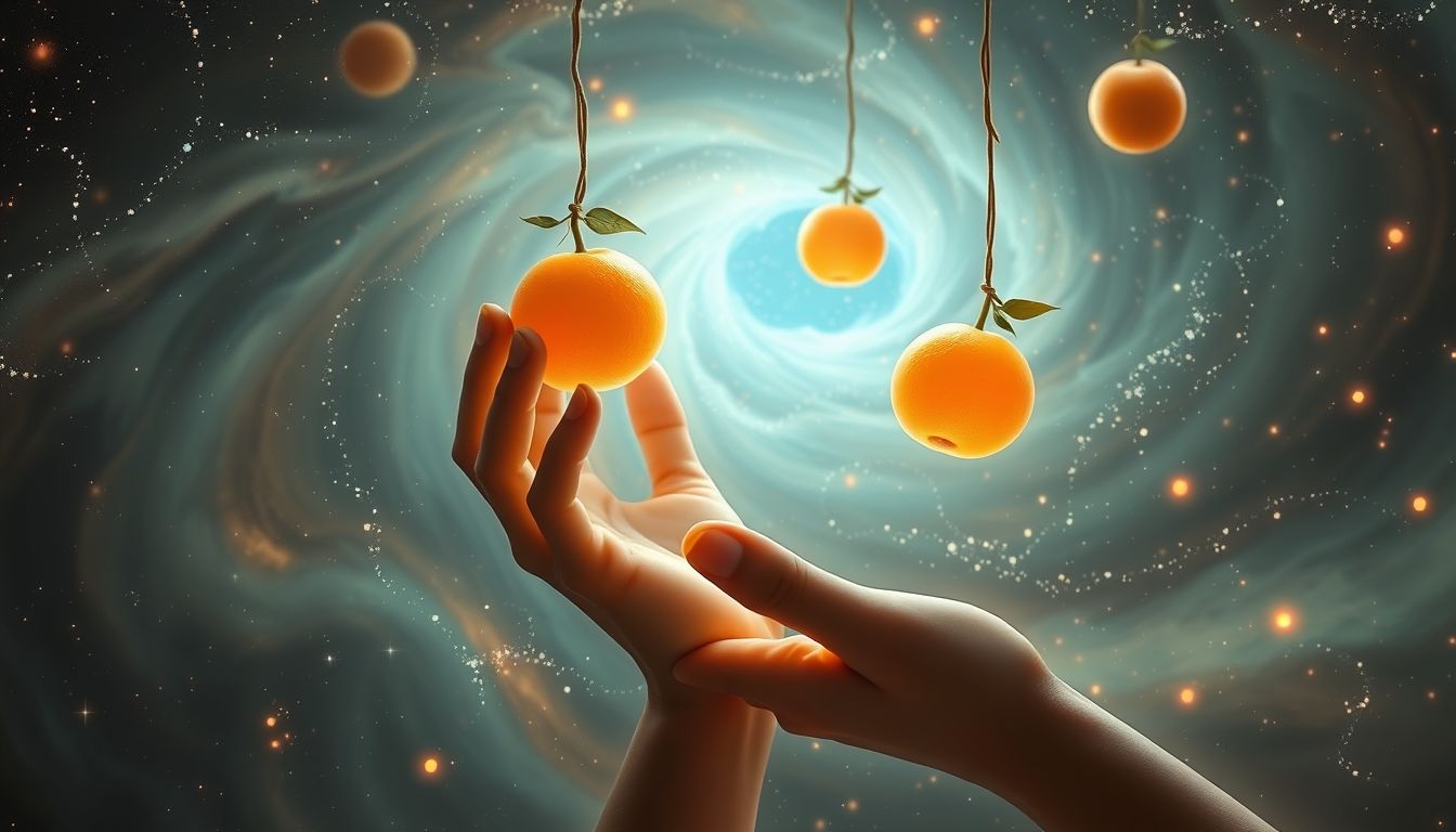 Mandarinen pflücken symbolisiert im Traum Glück und neuen Lebensabschnitt.