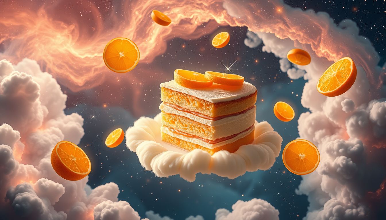 Mandarinentorte essen symbolisiert süßen Genuss und bevorstehende Freude.