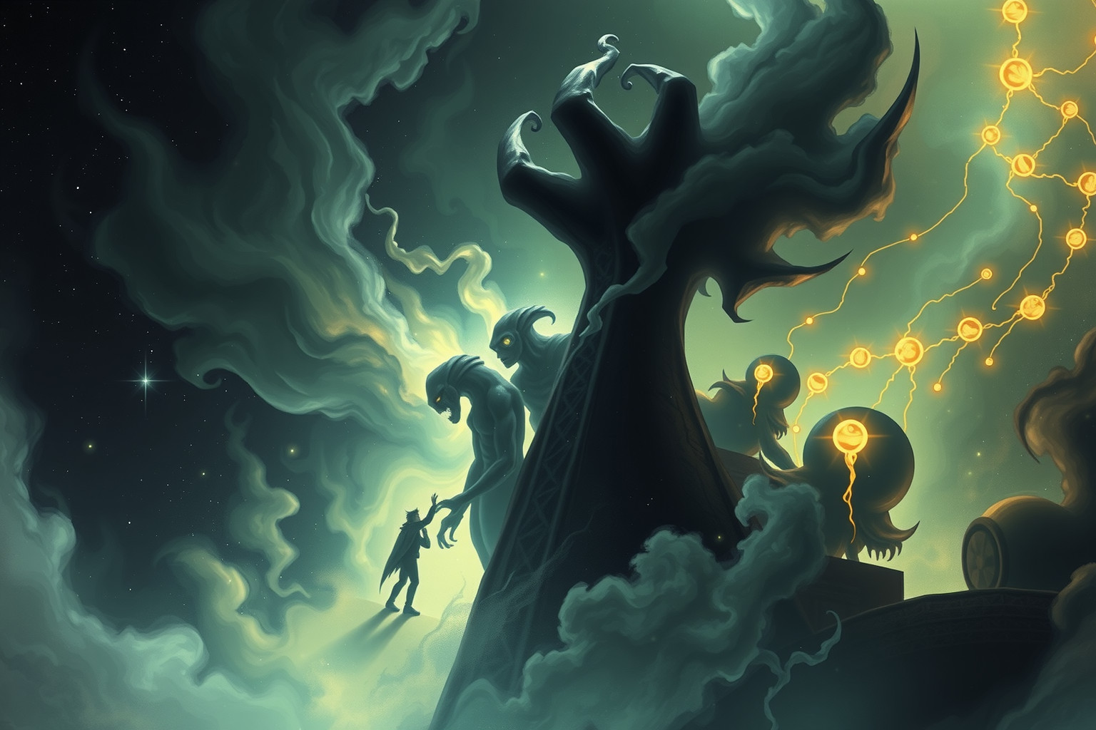 Der schweigende Riese symbolisiert verborgene Ängste und emotionale Zurückhaltung.