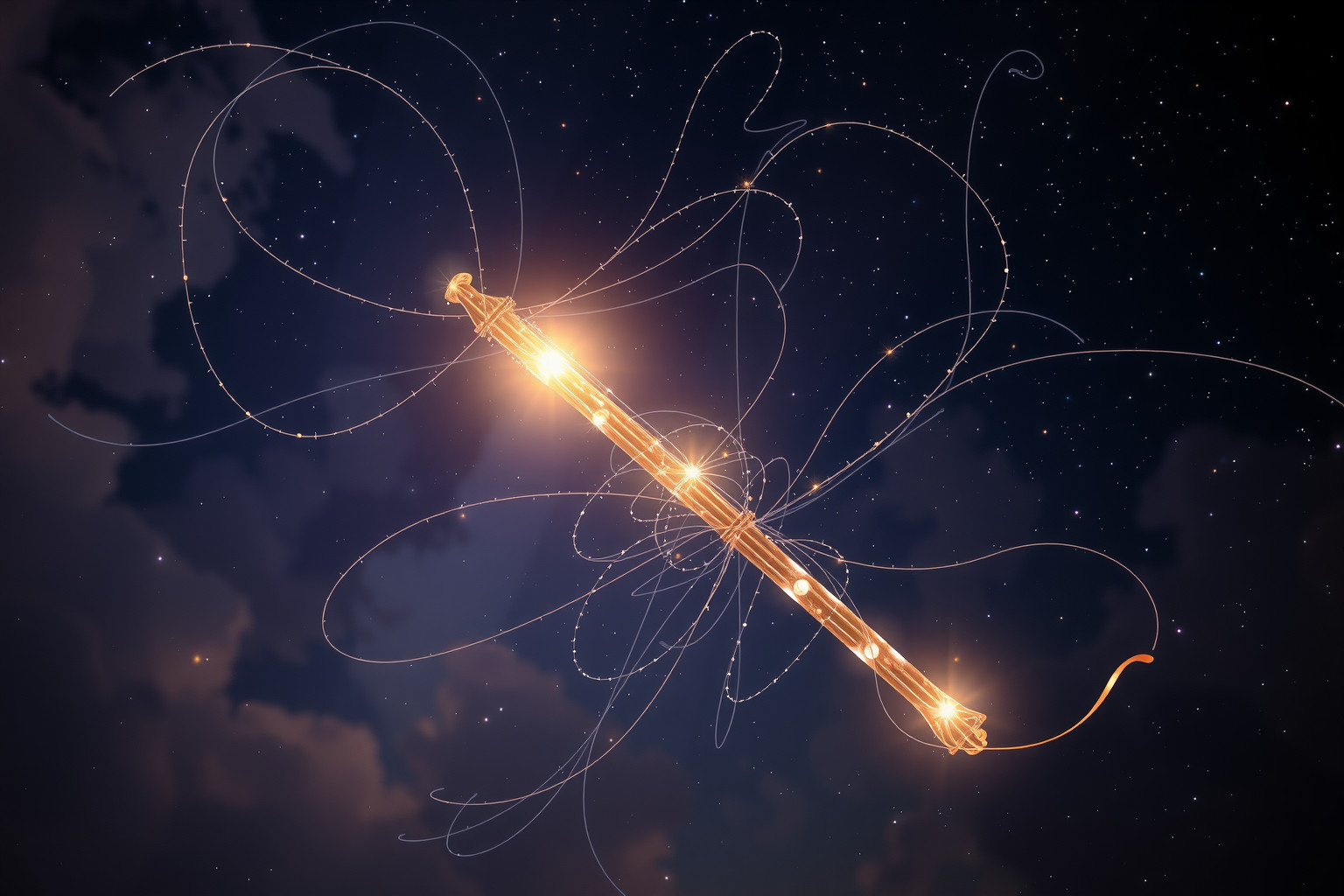 Der Rohrstock symbolisiert oft den Ruf zur inneren Vergebung.