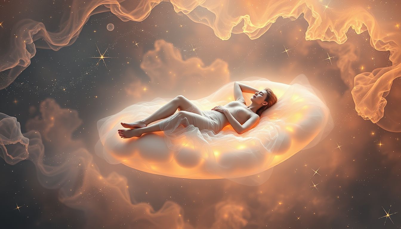 Gemeinsames Liegen im Ruhebett symbolisiert Nähe und Vertrauen im Traum.