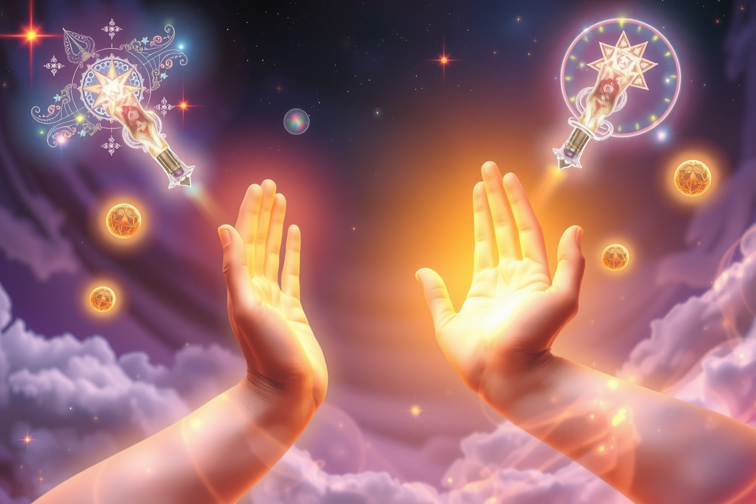 Hände symbolisieren in Segnungsträumen göttlichen Schutz und Kraft.