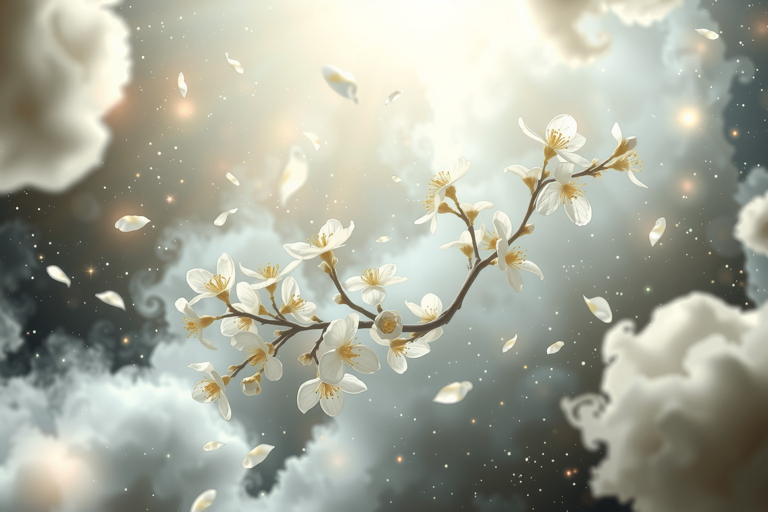 Weiße Pappelblüten im Frühling symbolisieren Neuanfang und Hoffnung.