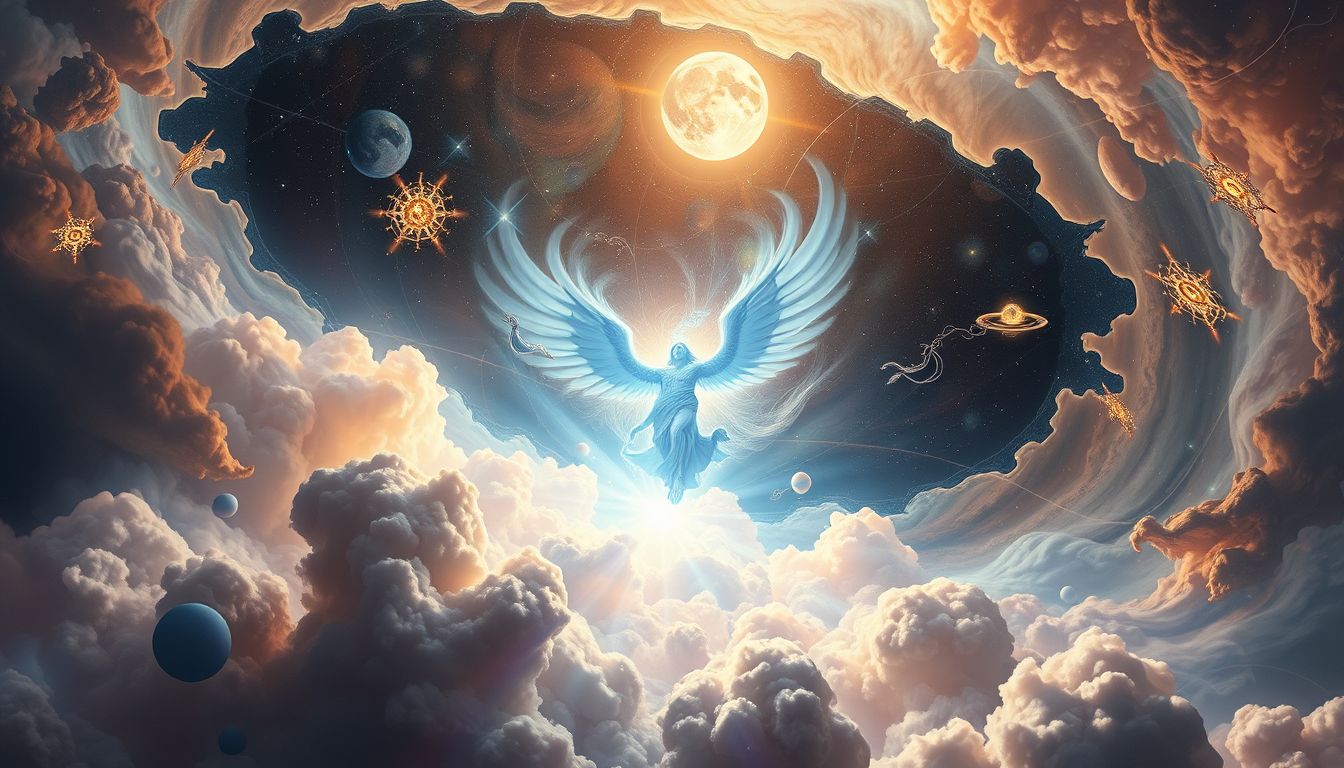 Der Himmelsträger symbolisiert im Traum spirituelle Last und Wachstum.