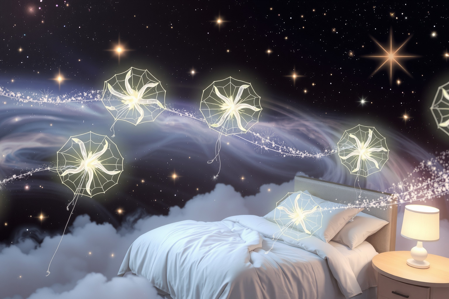 Im Schlafzimmer Fliegenfänger symbolisieren Schutz vor inneren Konflikten.