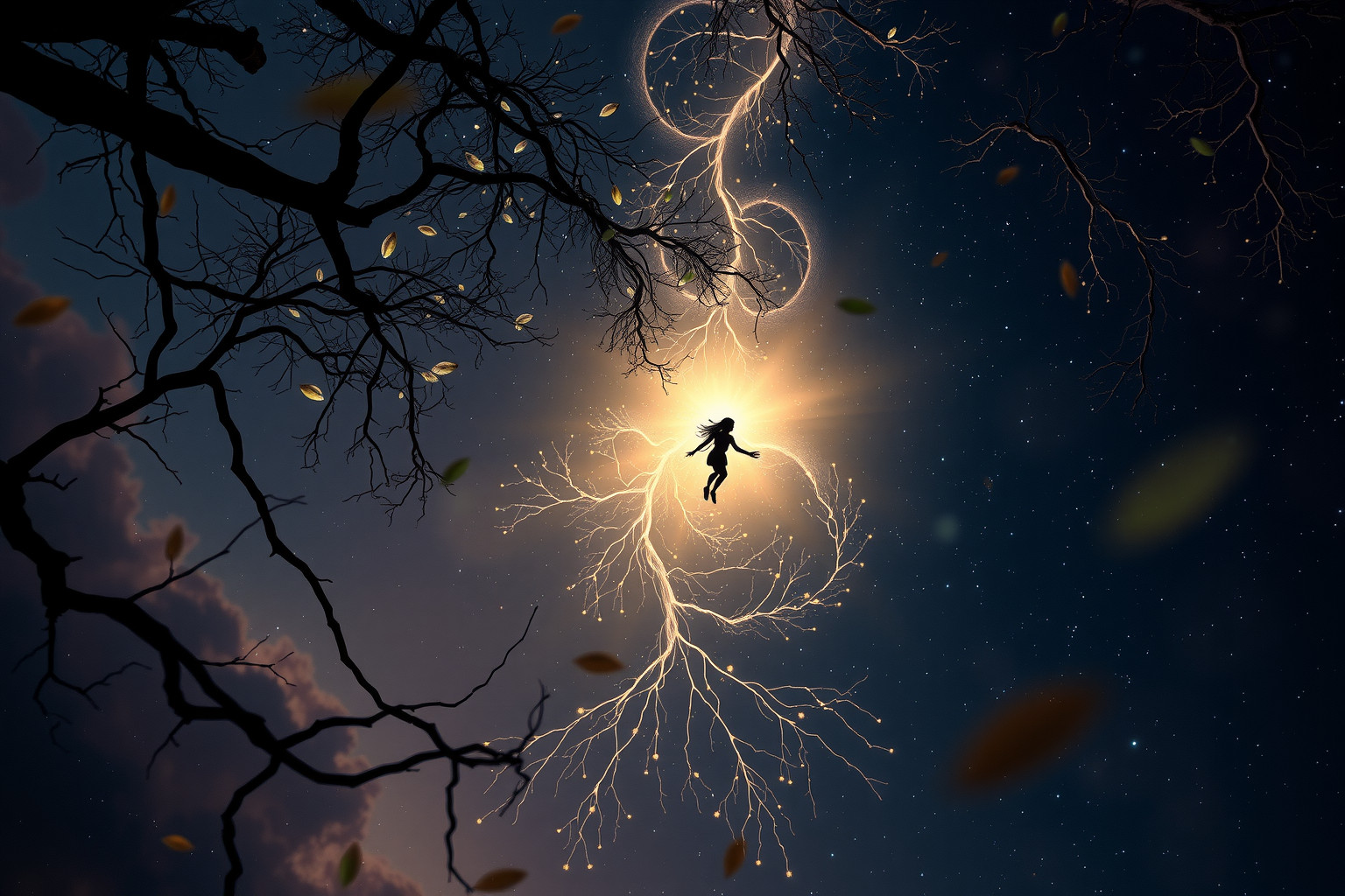 Ein Sturz vom Baum symbolisiert oft Kontrollverlust im Leben.