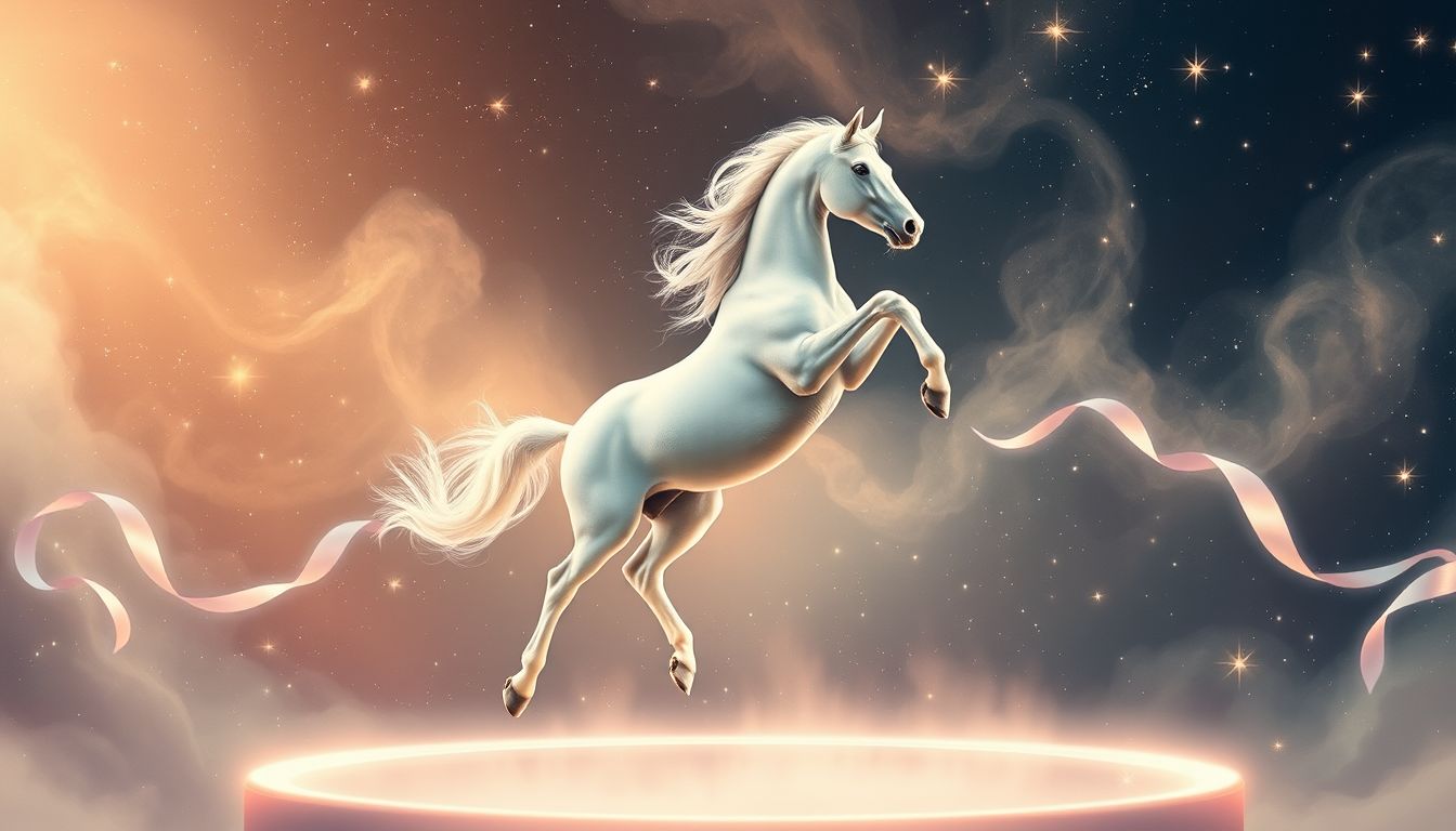 Ein Lipizzaner im Zirkus symbolisiert kreative Ausdruckskraft und Kontrolle.
