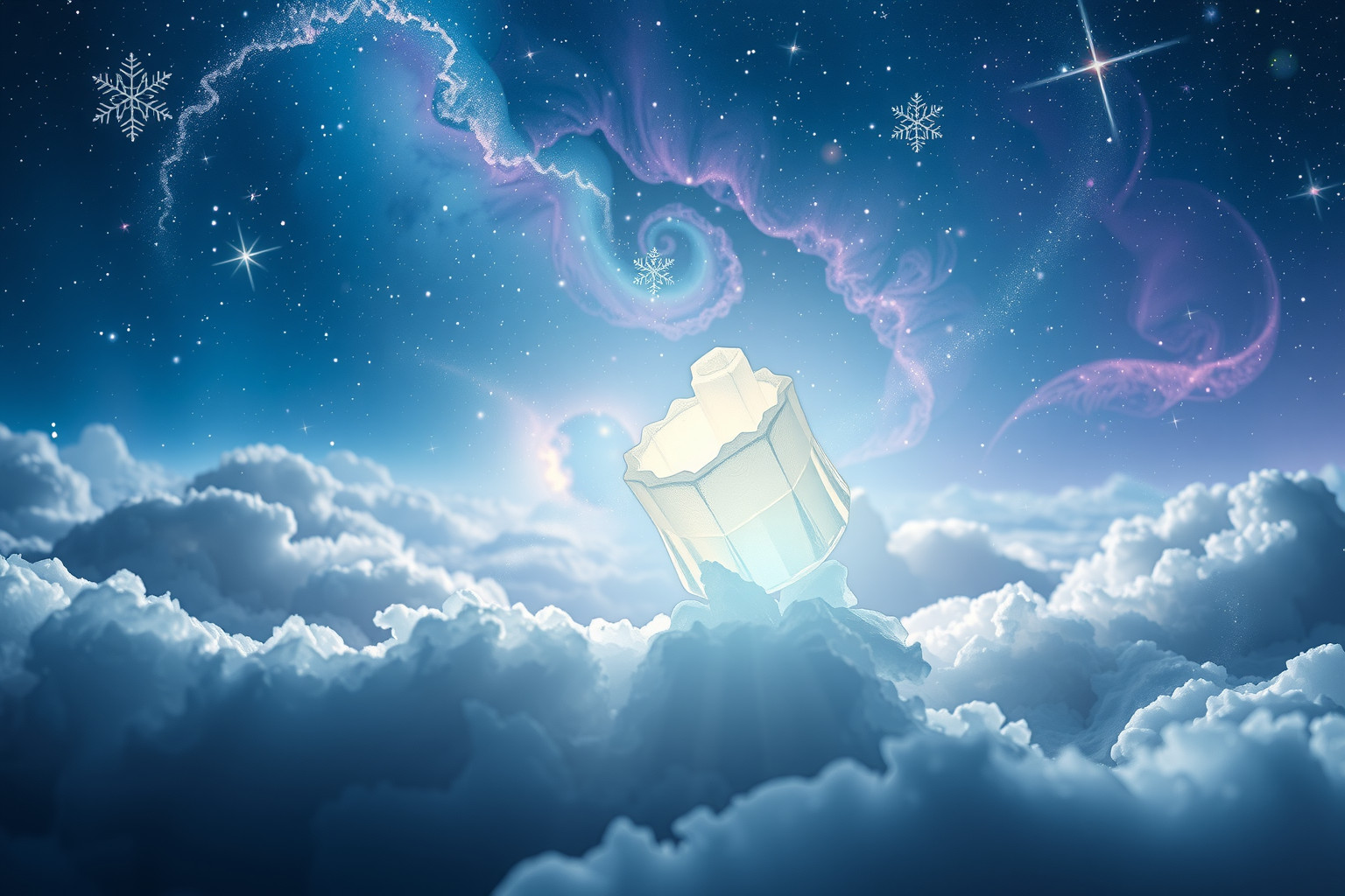 Traum 14: Knobelbecher im Schnee symbolisiert verborgene Chancen und Reinheit.