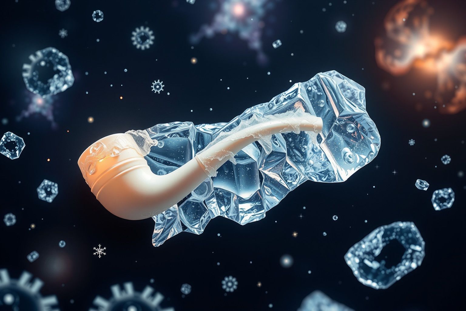 Eine eisige Meerschaumpfeife symbolisiert eingefrorene Gefühle im Traum.