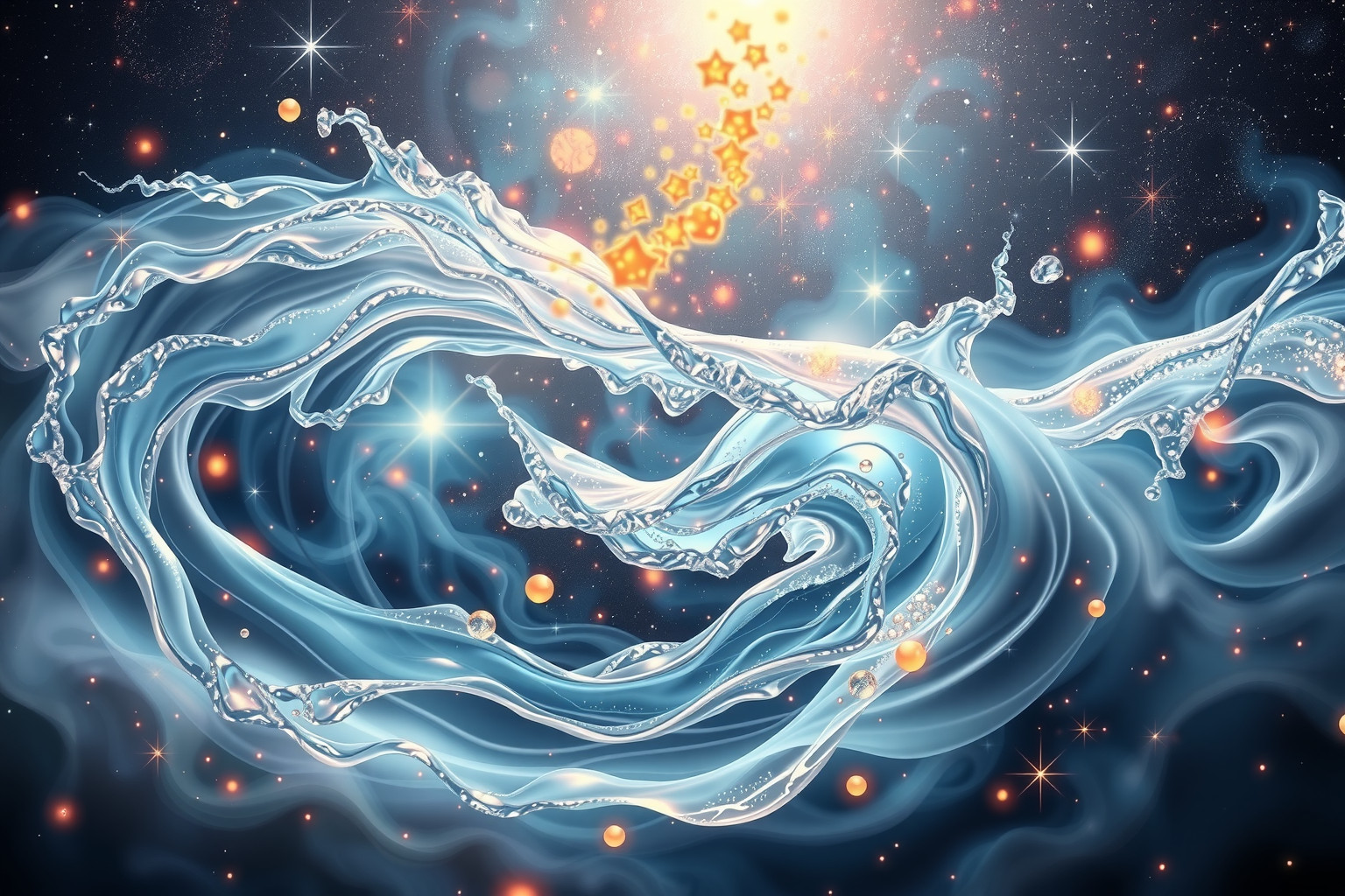 Ein Ansturm im Wasser symbolisiert emotionale Überforderung und Reinigung.