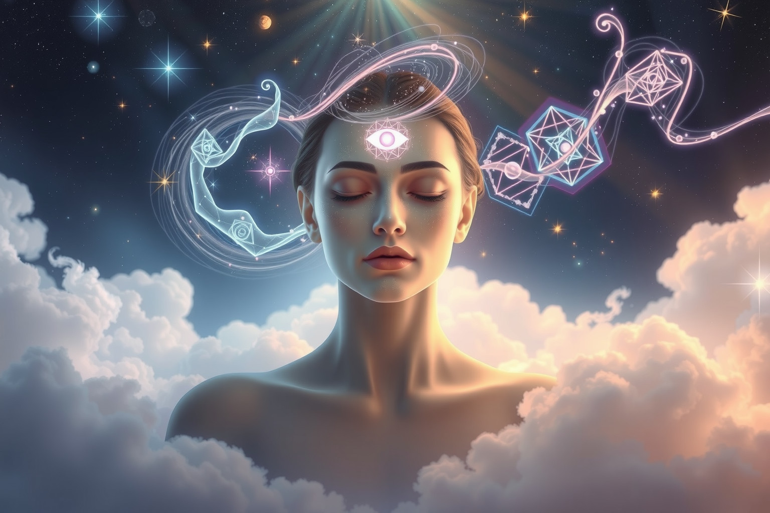 Die Meditation öffnet das dritte Auge für spirituelle Klarheit.