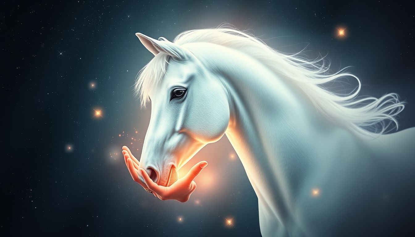Ein gepflegter Lipizzaner symbolisiert Liebe und eleganten Lebensstil.