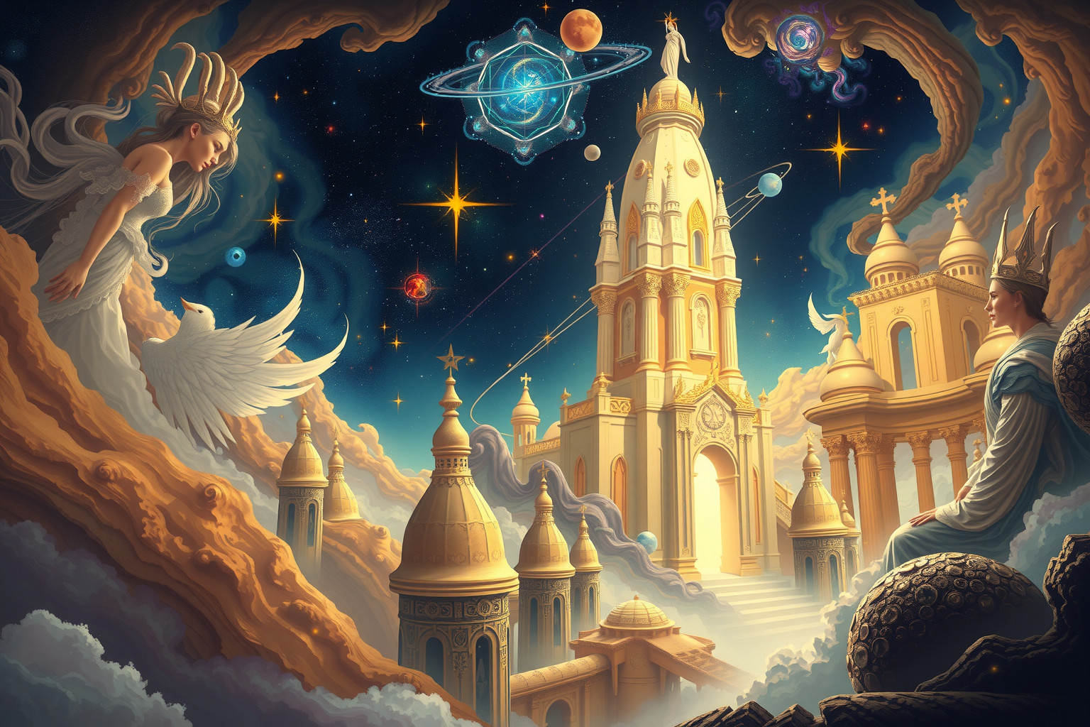 Ein König in der Zitadelle symbolisiert Macht und innere Stärke.