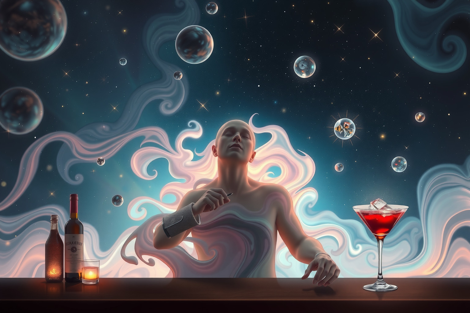 Ein betrunkener Barkeeper symbolisiert emotionale Unkontrollierbarkeit im Traum.