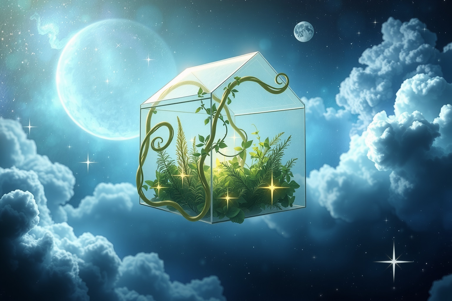 Ein Kräuter-Gewächshaus im Traum symbolisiert persönliche Heilung und Wachstum.