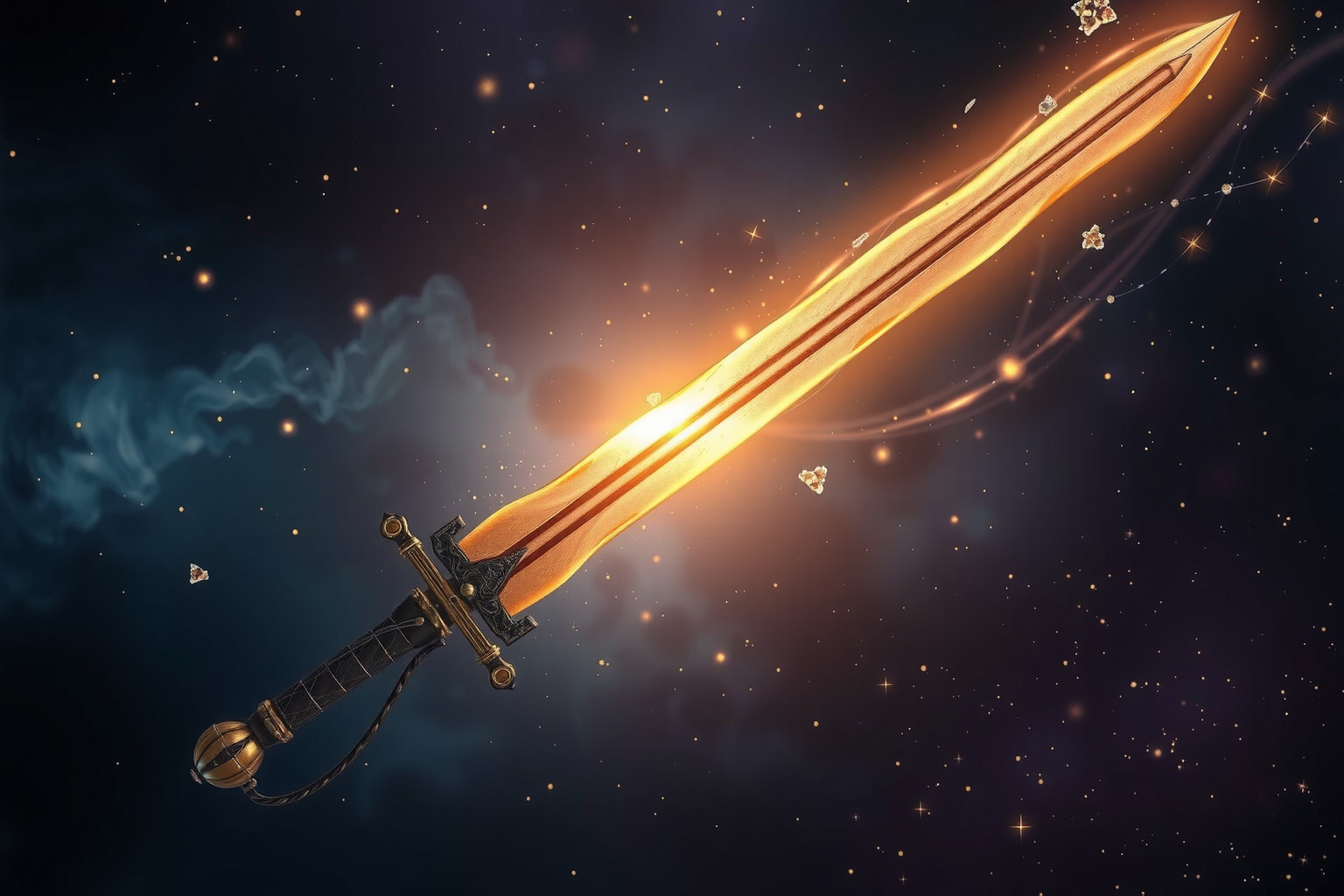 Ein rostiges Rapier symbolisiert verborgene Konflikte und alte Verletzungen.