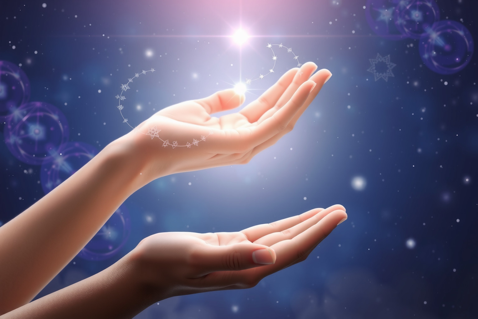 Das Lesen der Handfläche symbolisiert Einsicht in fremde Geheimnisse.