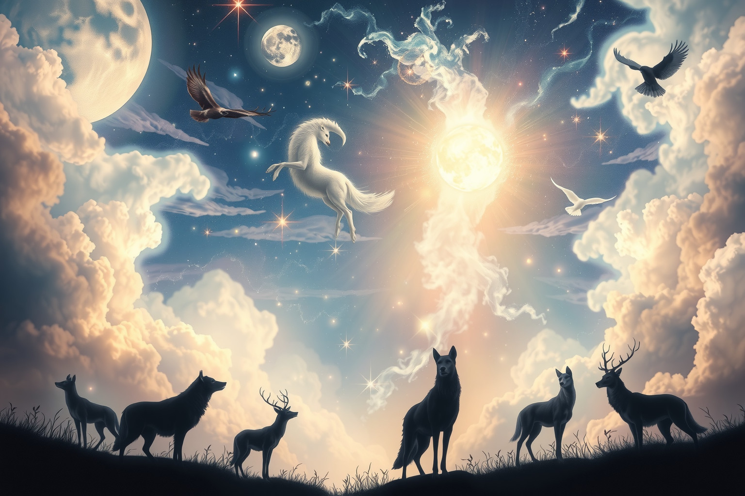 Tiere in Träumen signalisieren oft spirituelle Beobachtung und Transformation.