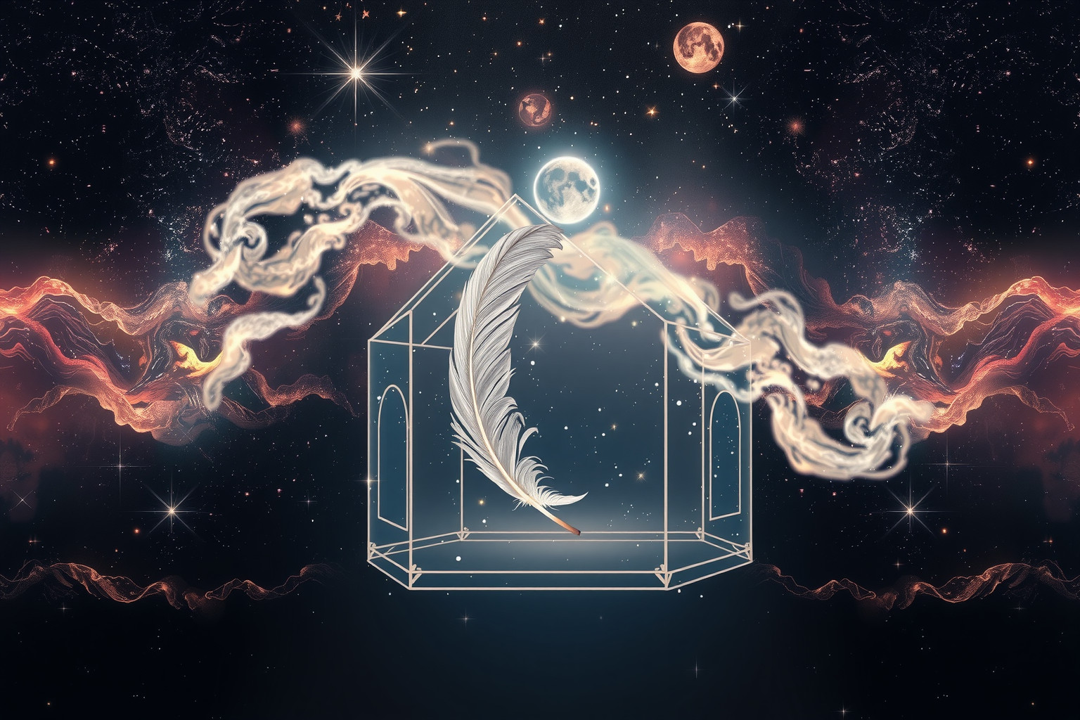 Eine Reißfeder im Traumhaus symbolisiert kreative Selbstentfaltung.