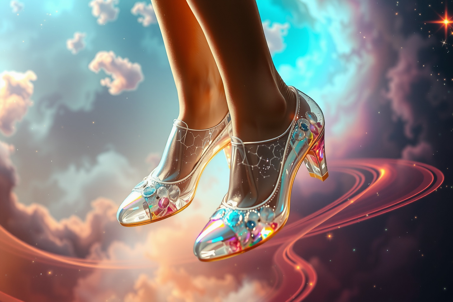 Ungewöhnliche Schuhmaterialien im Traum symbolisieren kreative Lebenswege.