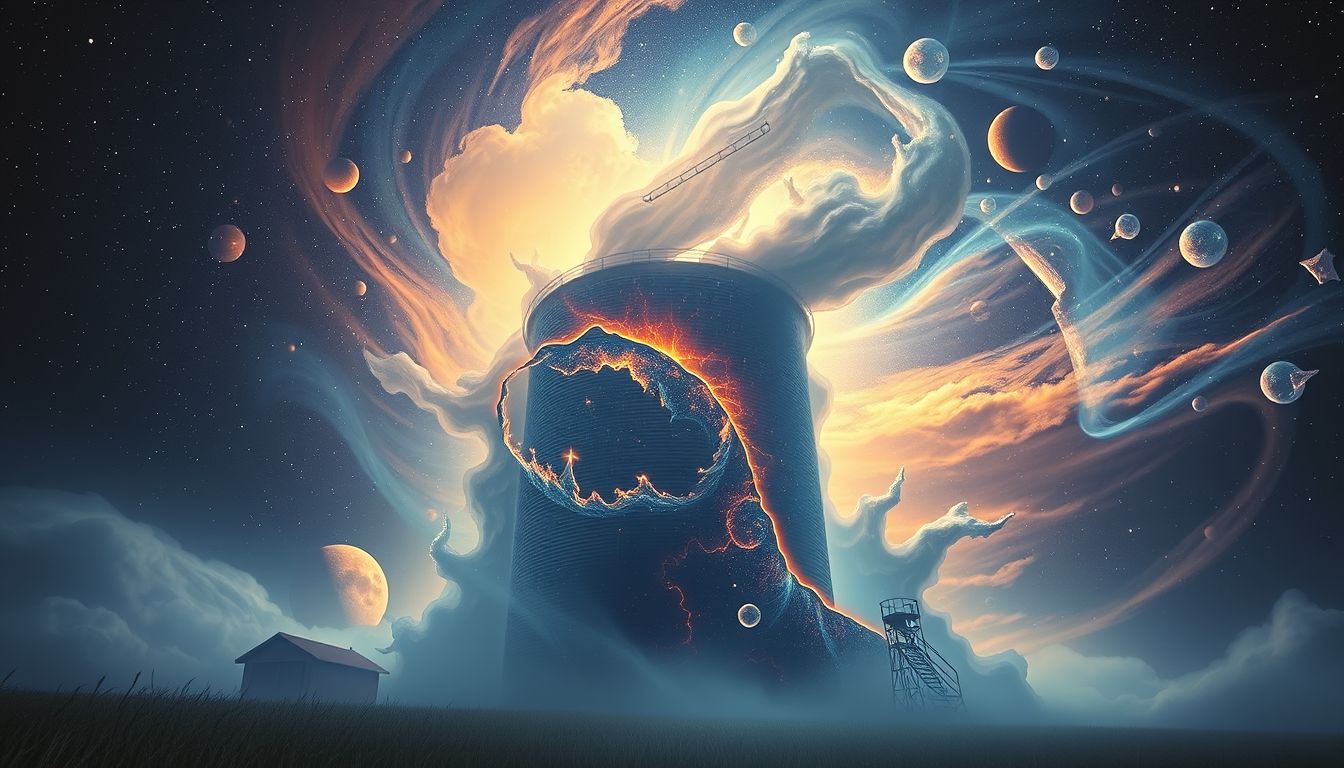 Ein transformierter Getreidespeicher symbolisiert innere Veränderung und Wachstum.
