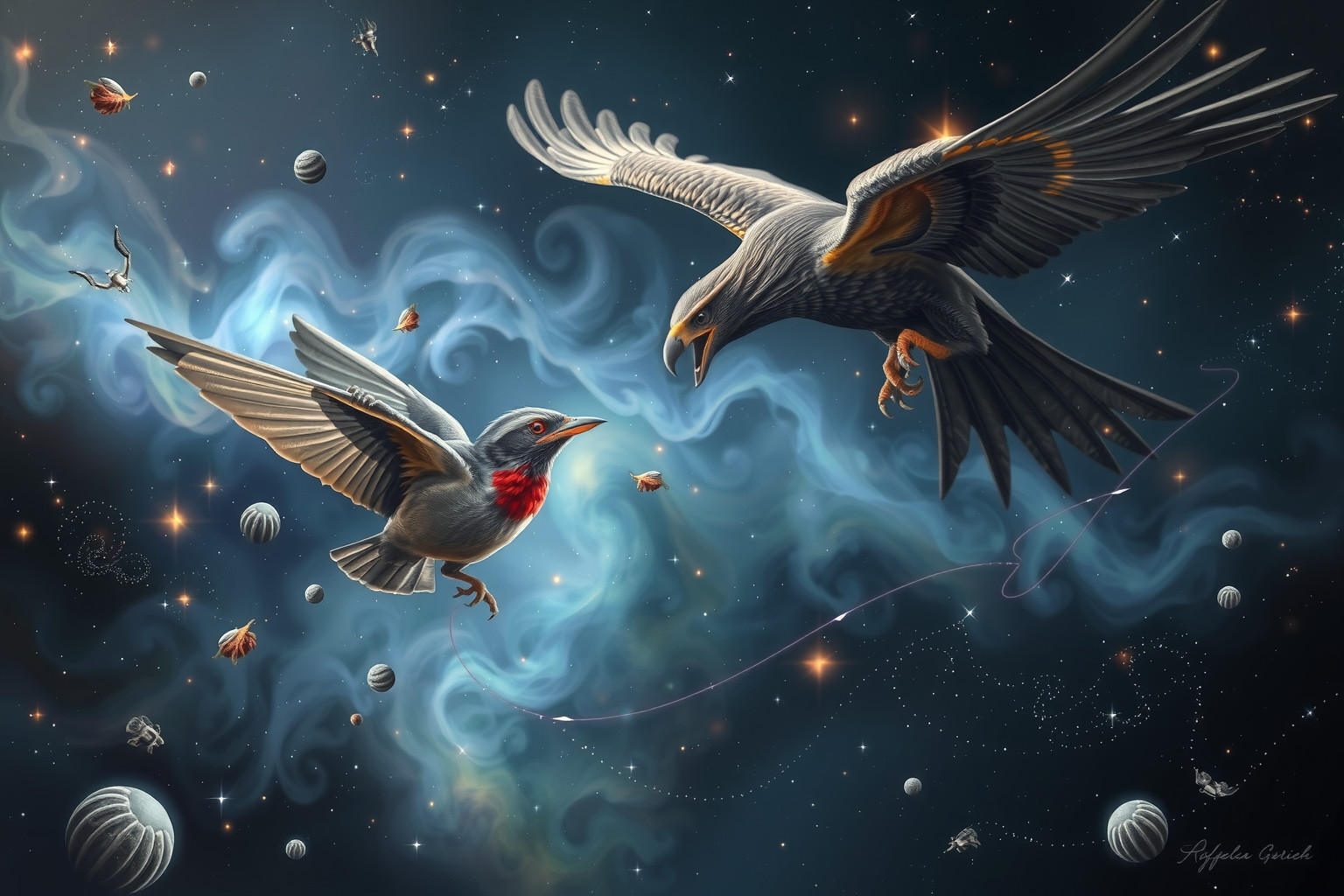 Ein Raubvogelangriff im Traum symbolisiert Bedrohung und Verlustangst.