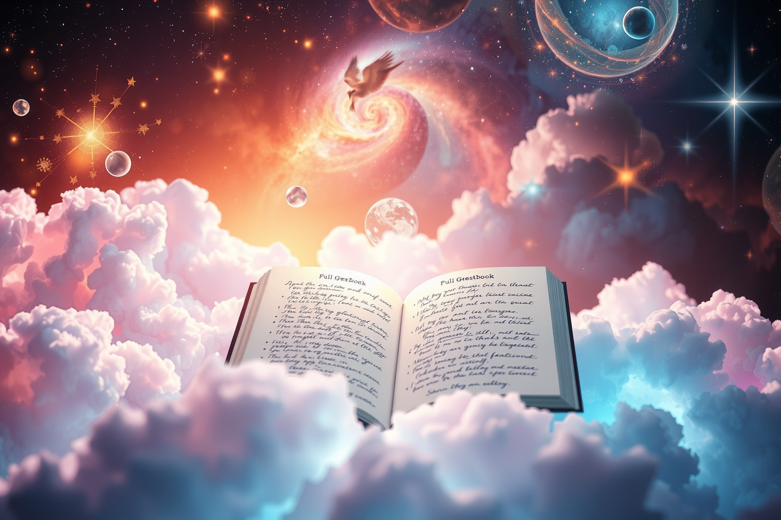 Das Lesen eines vollen Gästebuchs symbolisiert soziale Verbindungen und Erinnerungen.