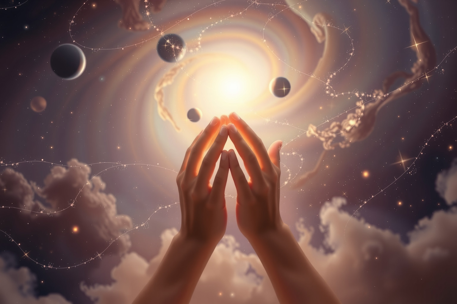 Ein Segnungsgebet im Traum symbolisiert inneren Frieden und Schutz.