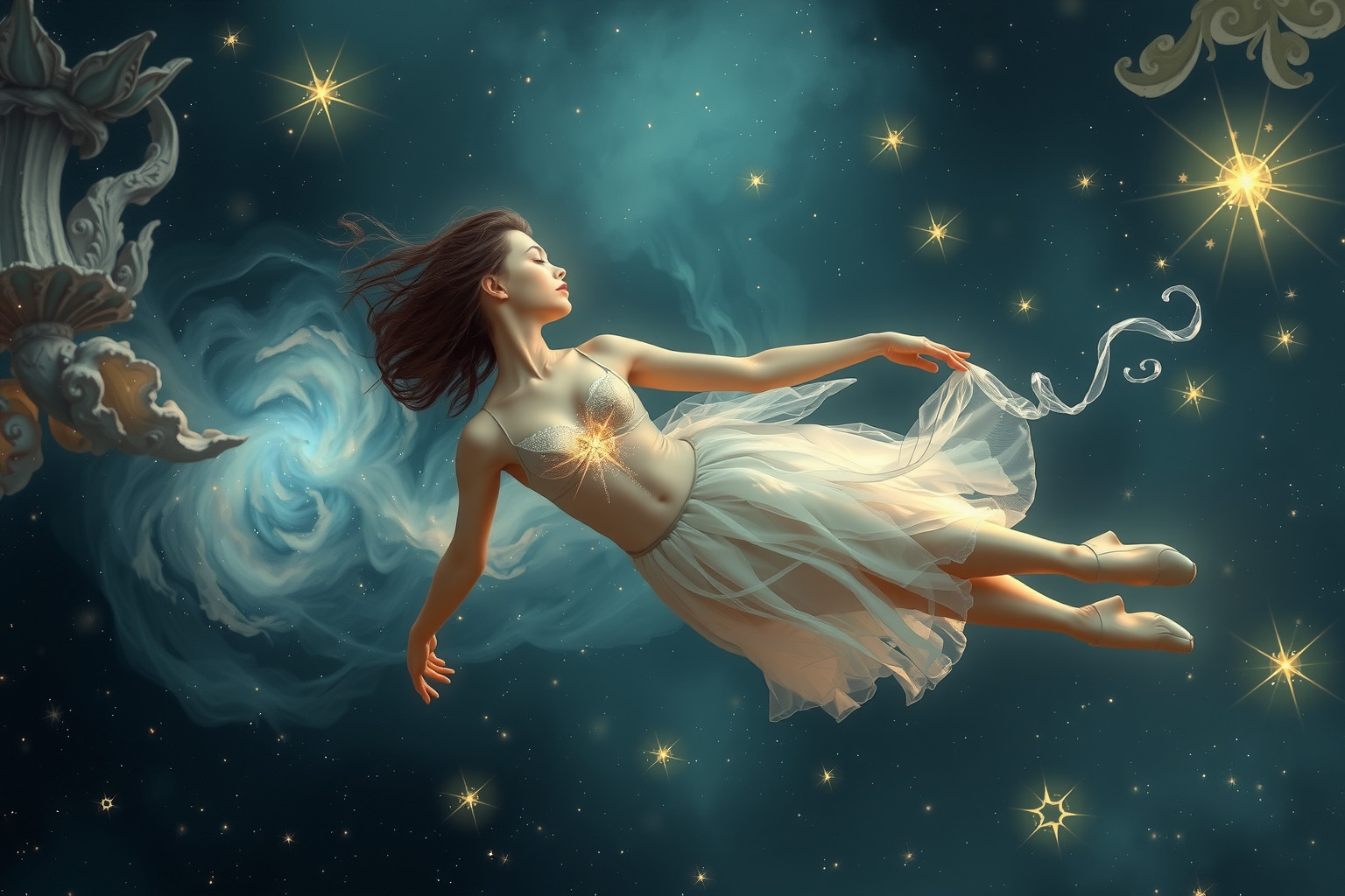 Eine verletzte Ballettdame symbolisiert innere Schwäche und Verletzlichkeit.