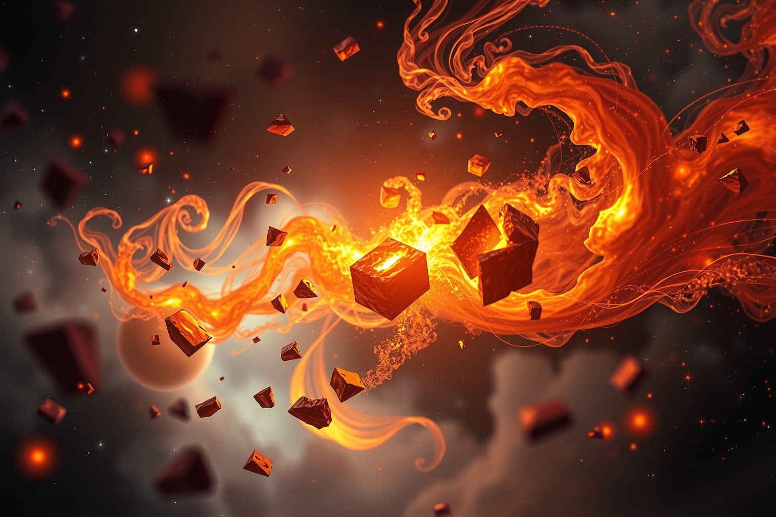 Glühendes Metall im Feuer symbolisiert kreative Schöpfung und Transformation.