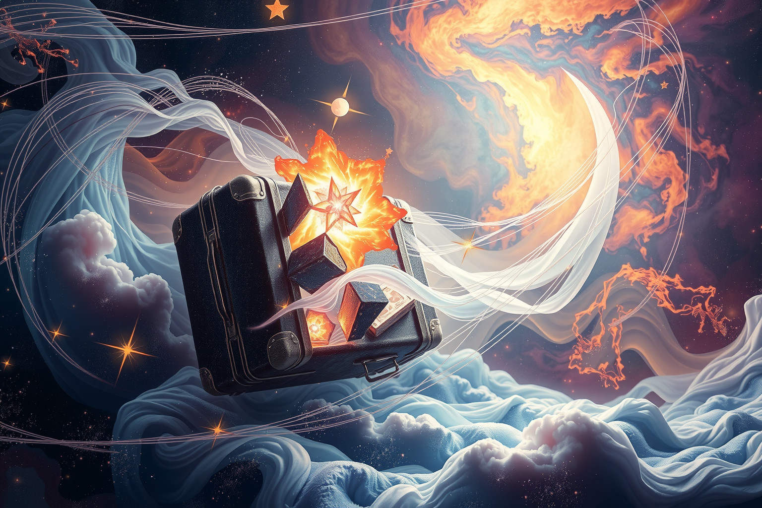 Beschädigtes Gepäck im Traum symbolisiert oft innere Unsicherheiten.