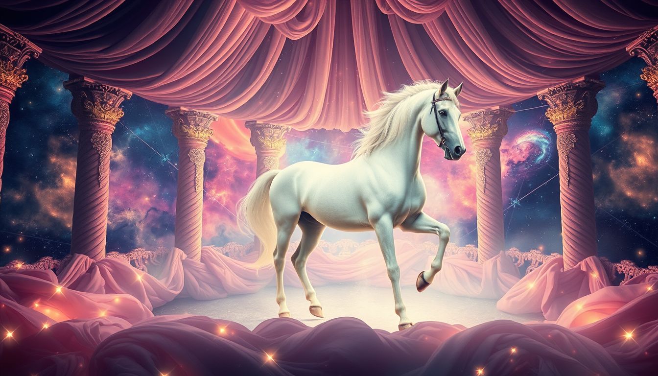 Ein Lipizzaner im Luxusstall symbolisiert innere Stärke und Eleganz.