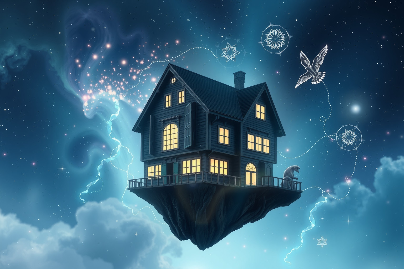 Ein Försterhaus mit vielen Fenstern symbolisiert Klarheit und Offenheit.