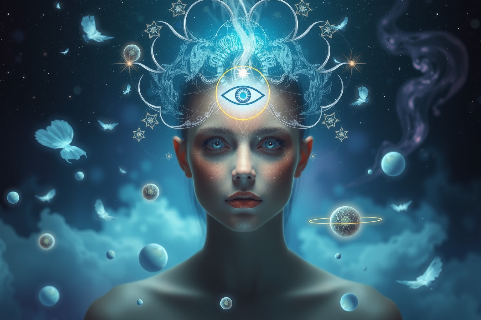 Ein drittes Auge im Traum symbolisiert erweiterte Wahrnehmung und Intuition.