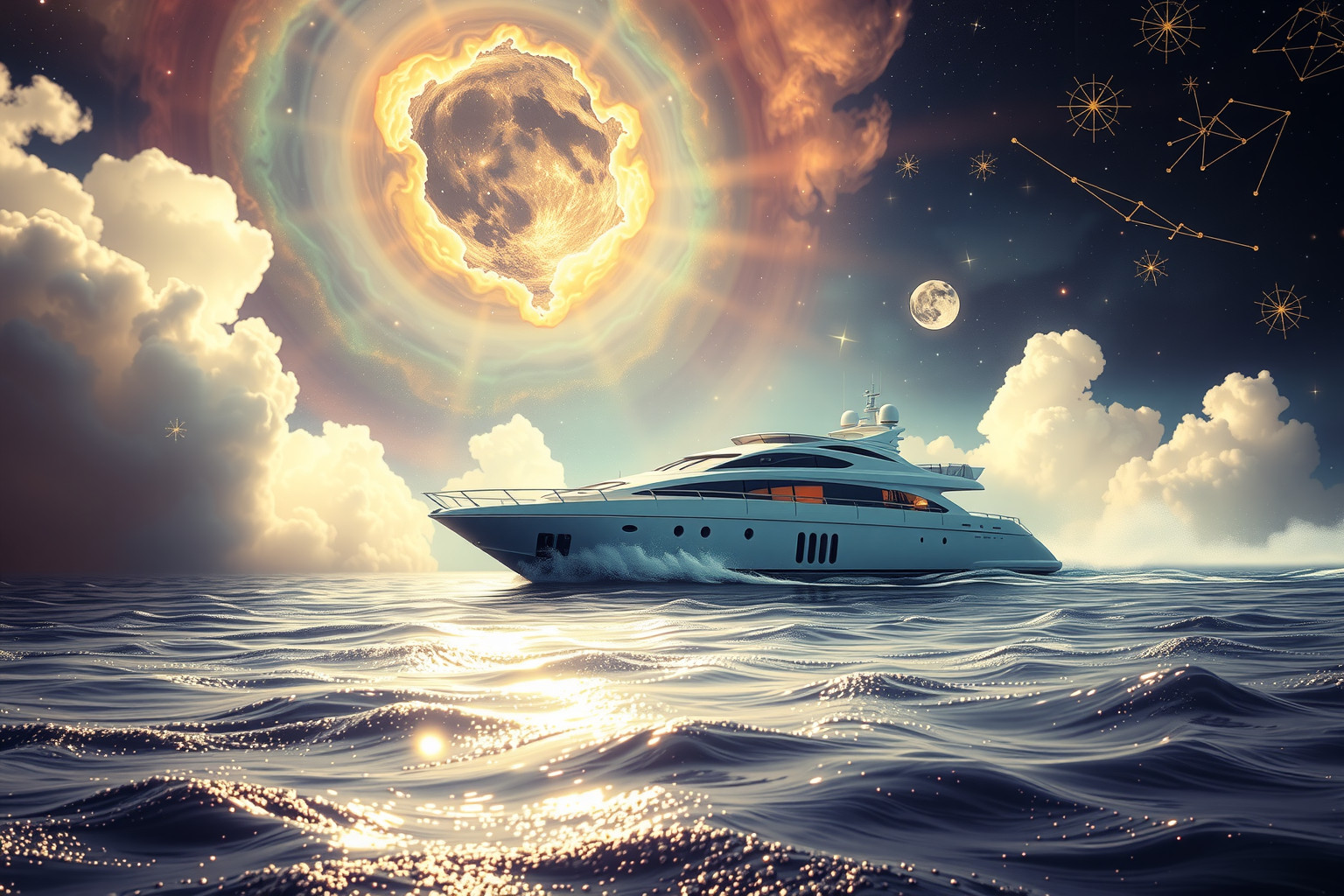 Träumen vom Segeln auf Yacht symbolisiert Freiheit und Luxusgefühl.