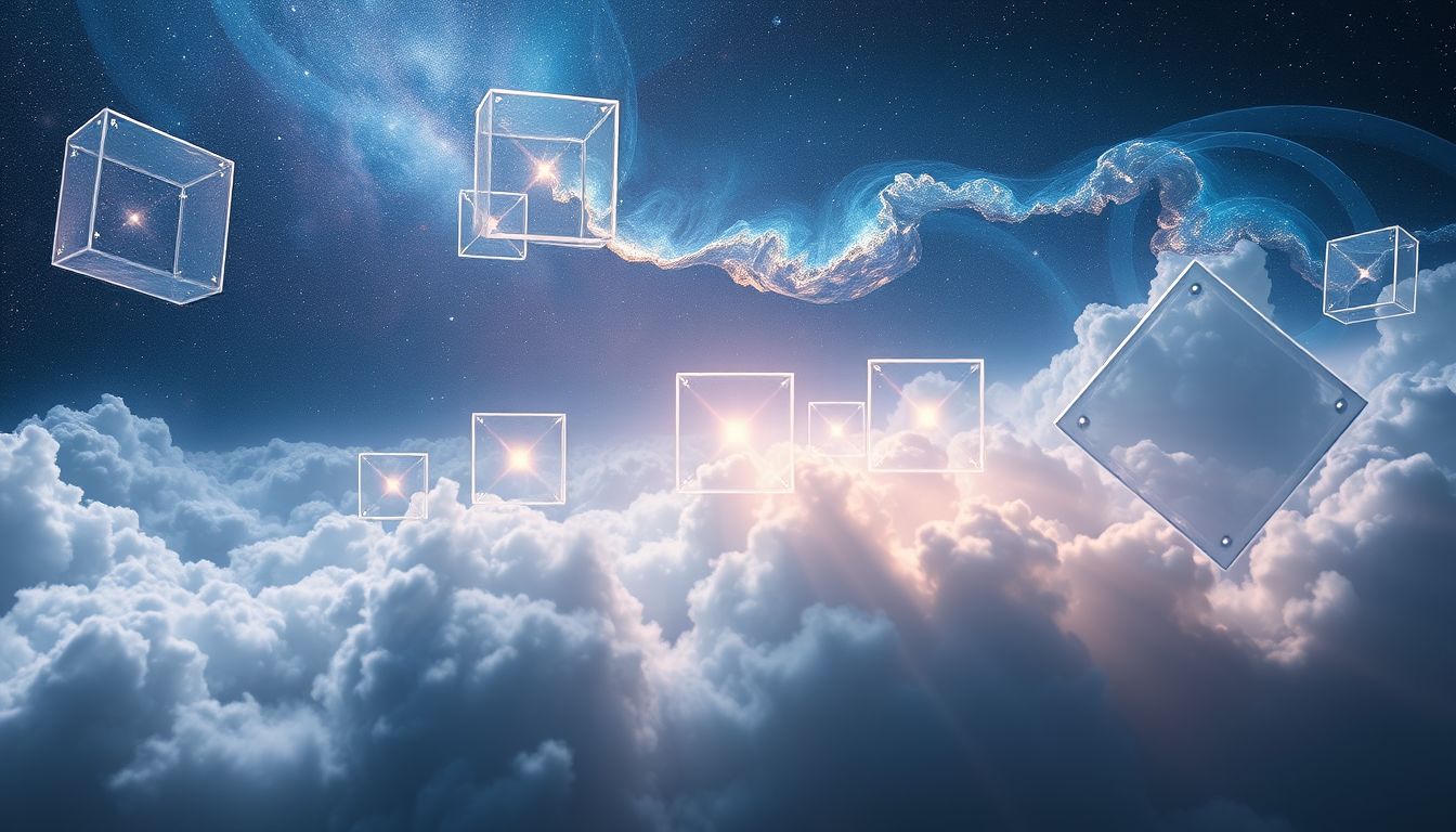 Traum 9 symbolisiert Wachstum durch sich vervielfachende Quadrate.