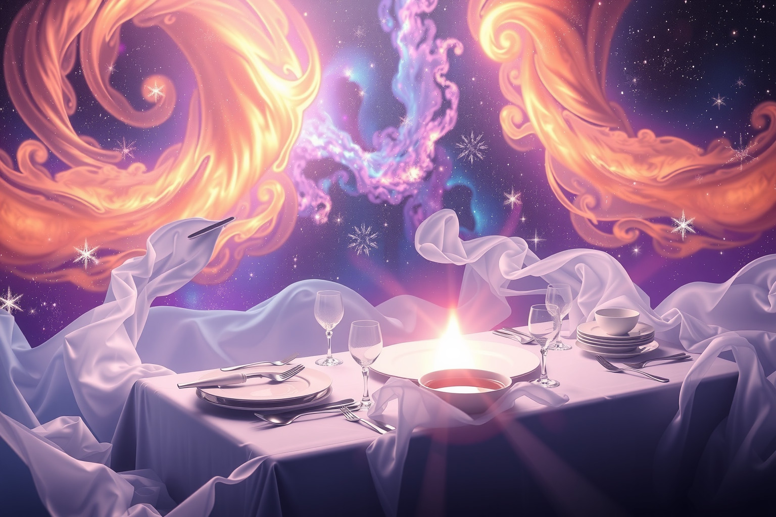 Das servierte Essen im Speisesaal symbolisiert Gemeinschaft und Fürsorge.