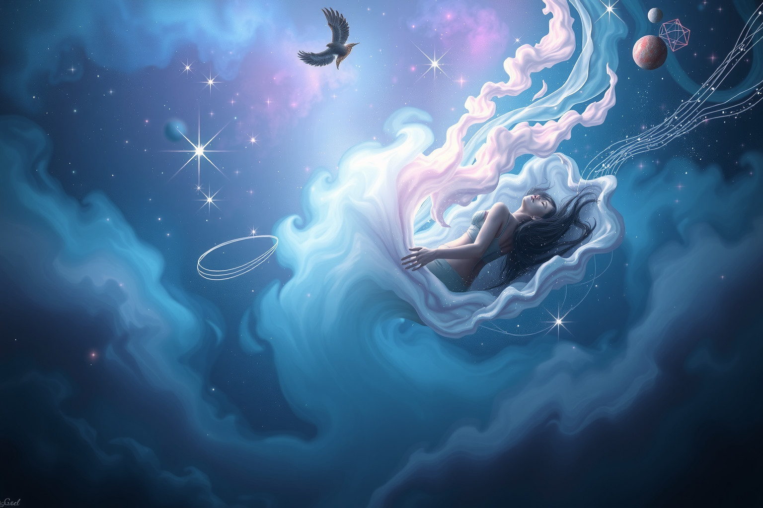 Der Traum von Überwältigung symbolisiert oft innere Überforderung und Stress.