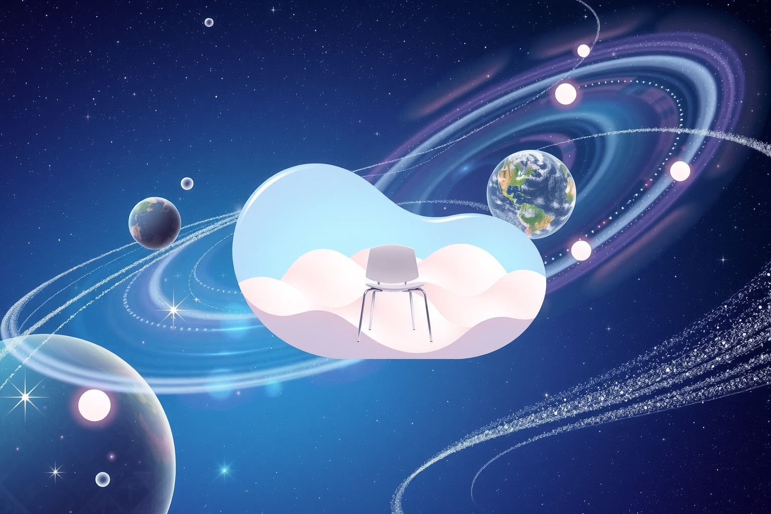 Ein ruhiger Arbeitsplatz im Traum symbolisiert innere Ausgeglichenheit und Fokus.