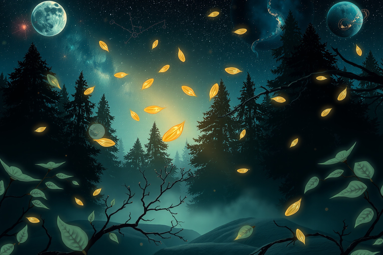 Das Aussäen im Wald symbolisiert Wachstum und verborgene Chancen.