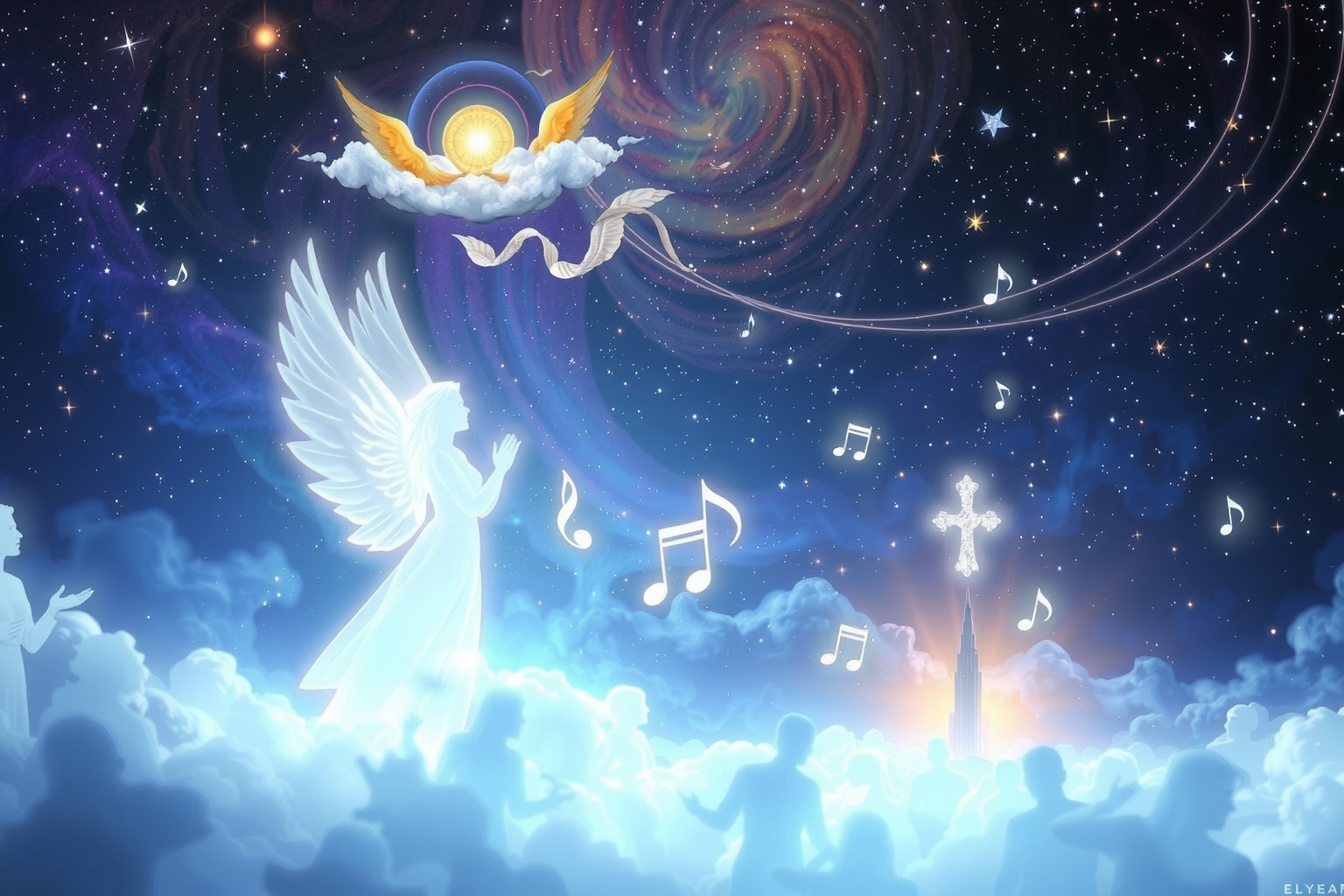 Das Singen mit einem Engel symbolisiert spirituelle Führung und Trost.