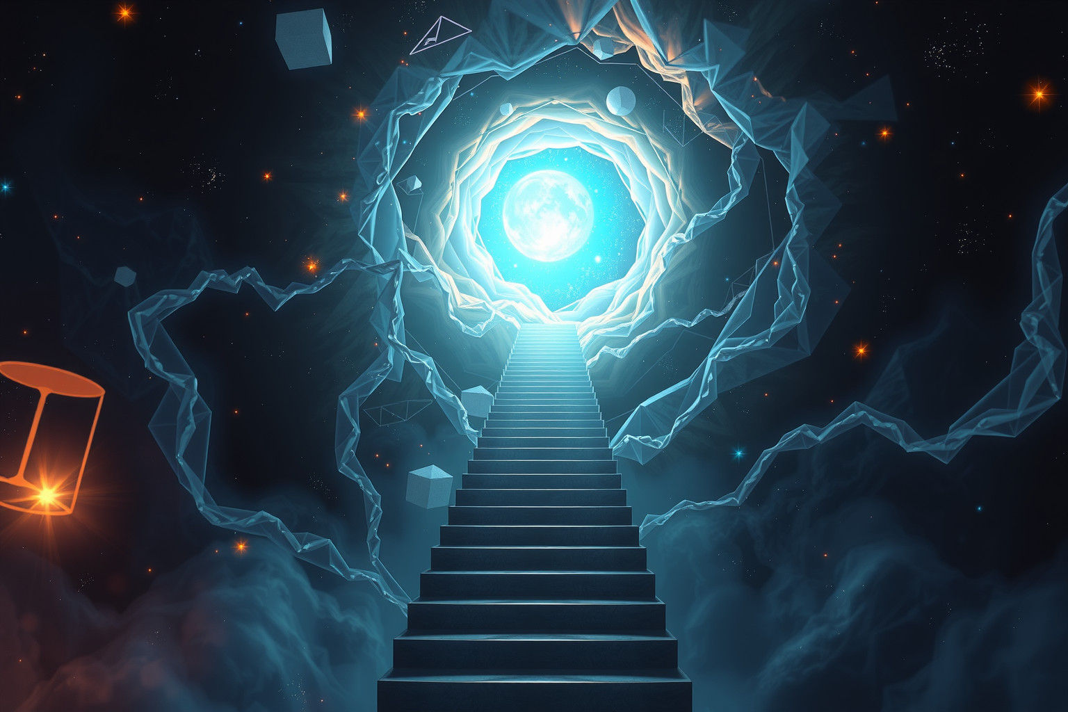 Treppen hinuntergehen symbolisiert oft den Zugang zum Unterbewusstsein.