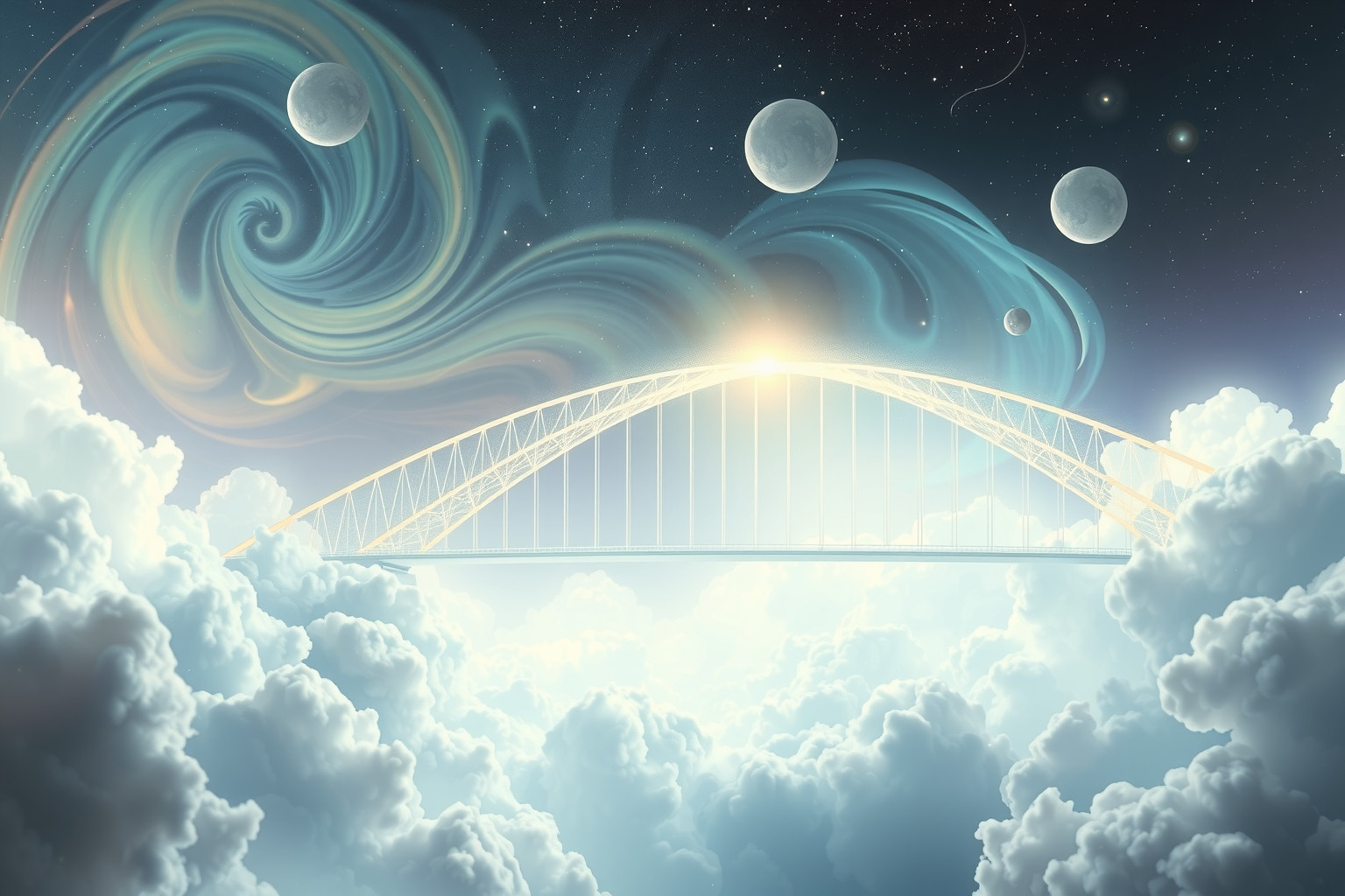 Über eine Brücke gehen symbolisiert Übergang und neue Lebensphase.