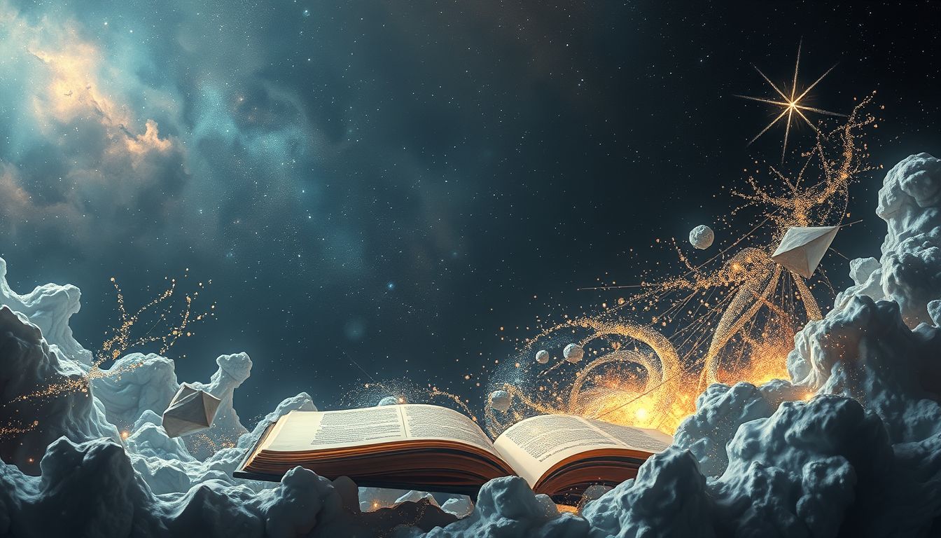 Verfallende Bücher symbolisieren verlorenes Wissen und vergessene Weisheit.