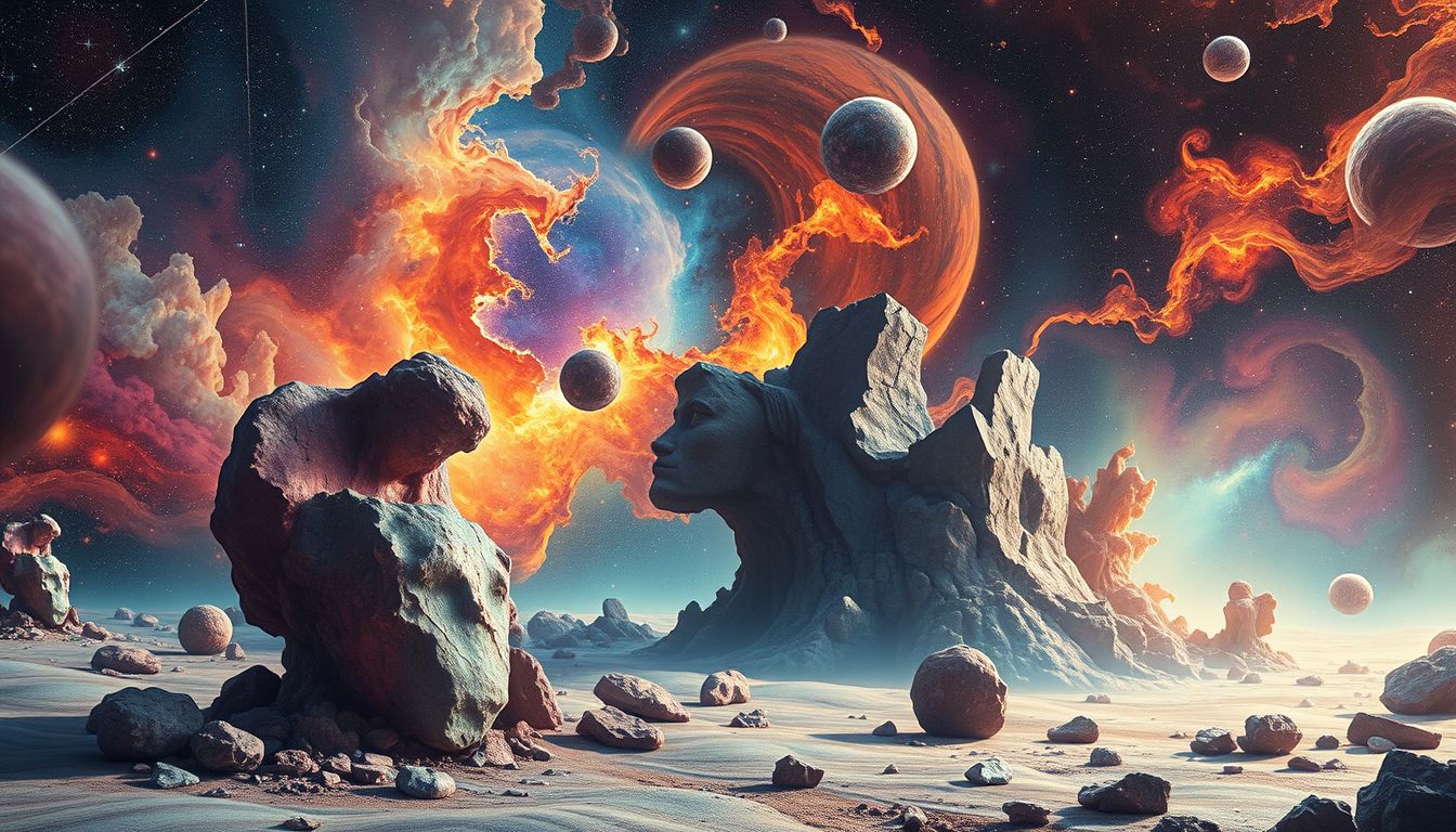 Verfallende Kunstwerke symbolisieren den Verlust schöpferischer Energie und Inspiration.