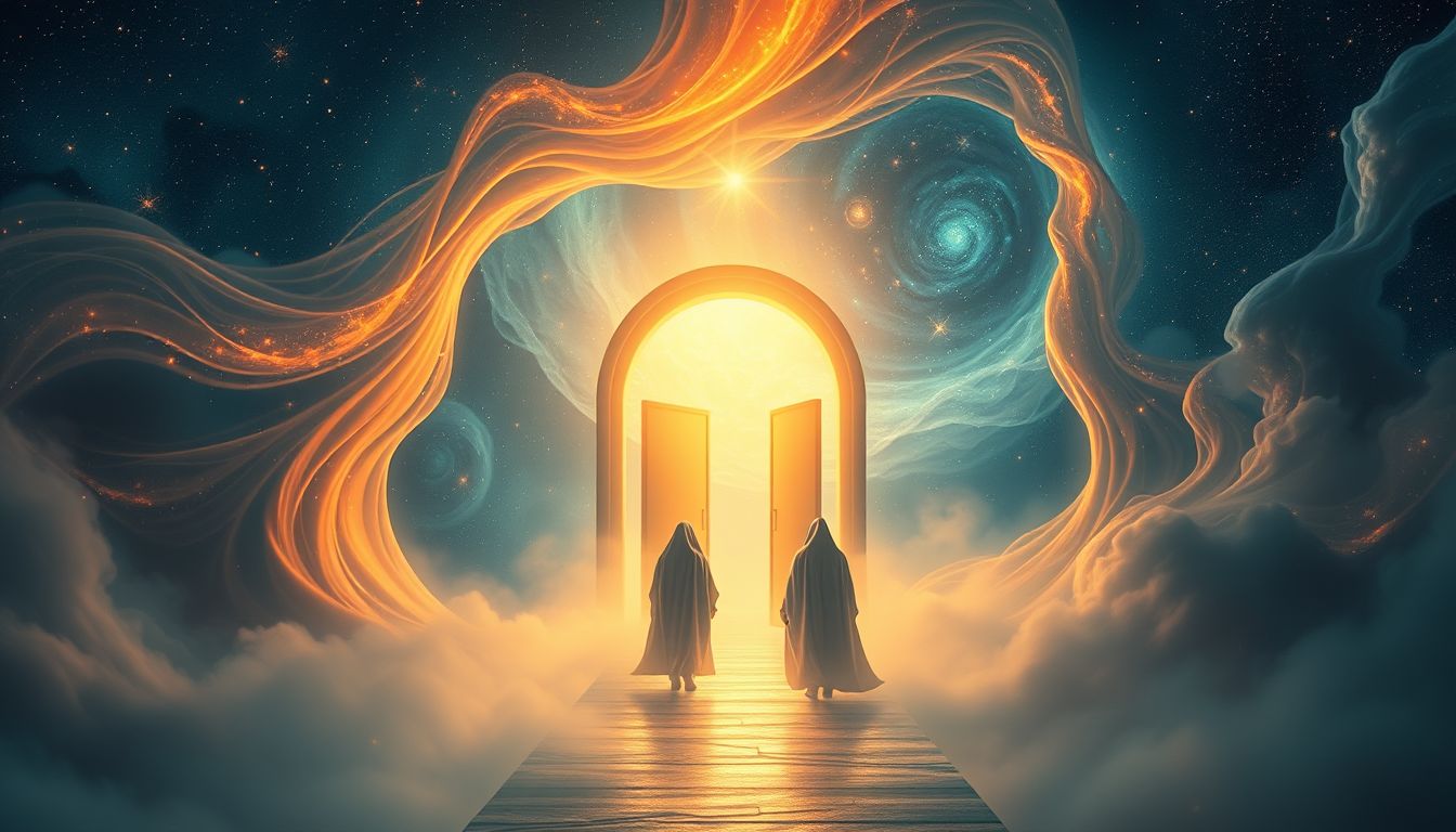 Einladende Gasthäuser symbolisieren neue Begegnungen und Chancen.