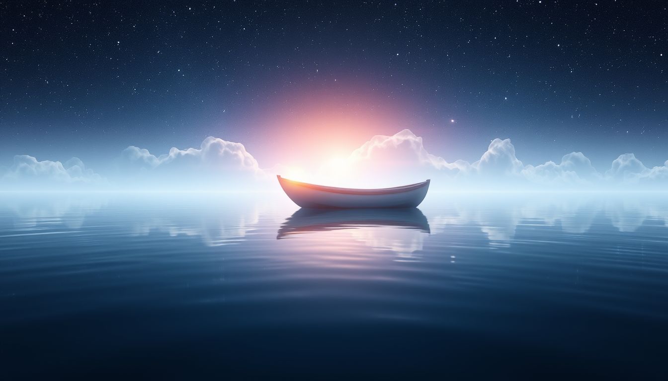 Das Segeln im ruhigen Gewässer symbolisiert innere Ruhe und Ausgeglichenheit.
